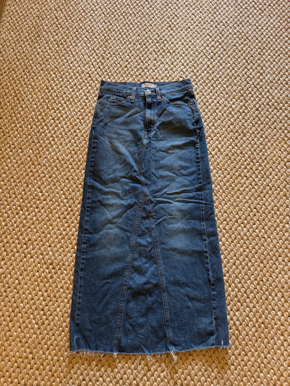 Levi’s Classic Blue Denim Maxi Skirt With Back Slit